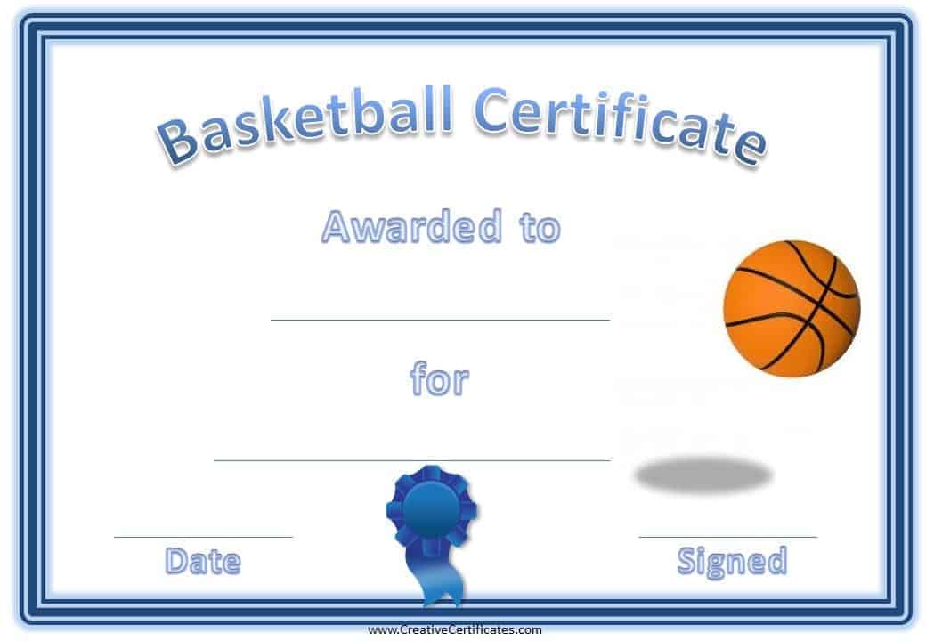 Free Basketball Certificate Templates