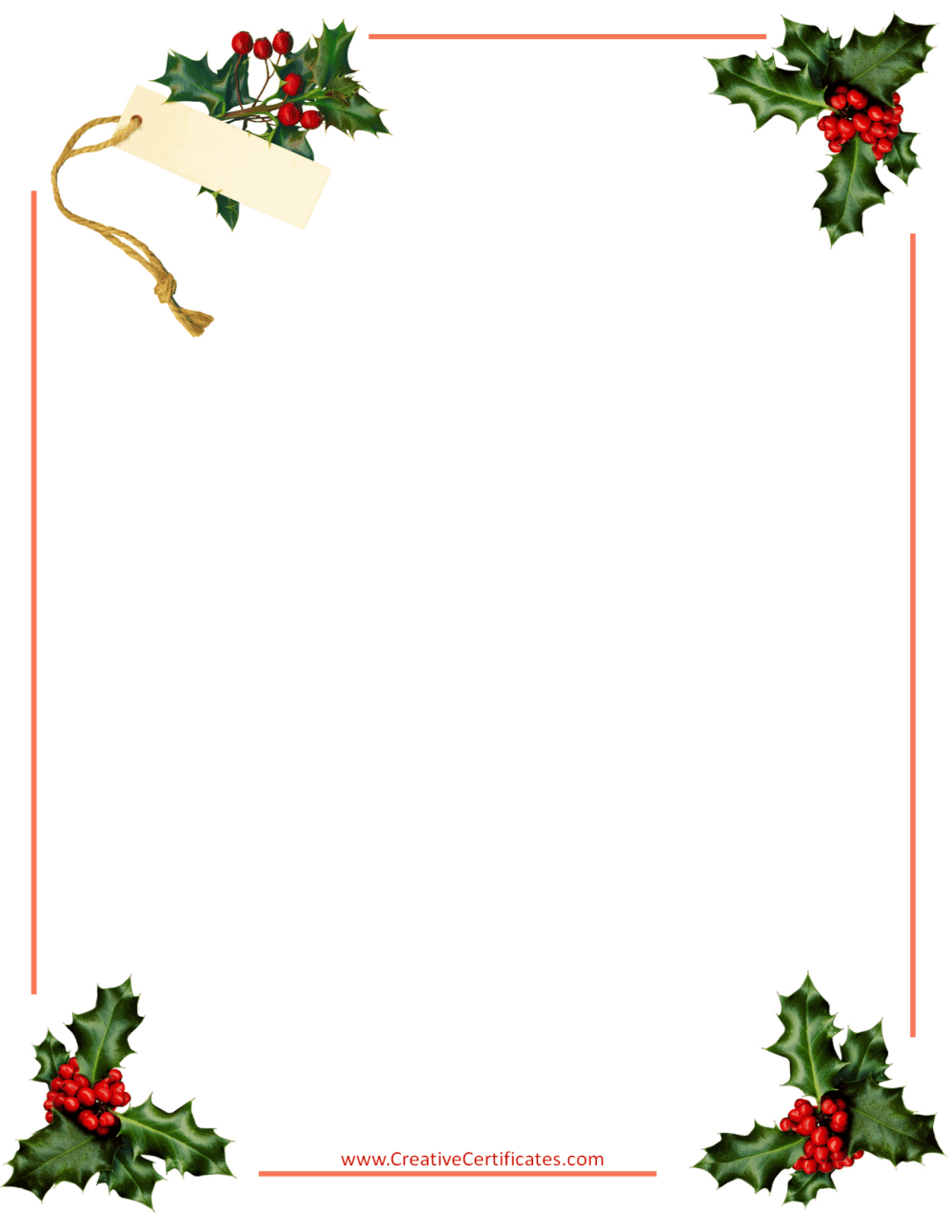 Free Christmas Border Templates Customize Online or Print as is