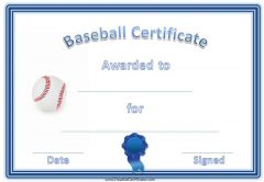 baseball awards certificate certificates print template editable customize border award creativecertificates