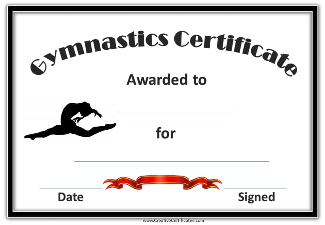 Free Printable Gymnastics Awards Customize Online