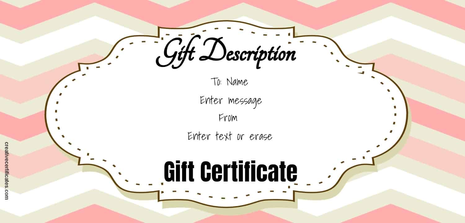 Editable Gift Certificate Templates