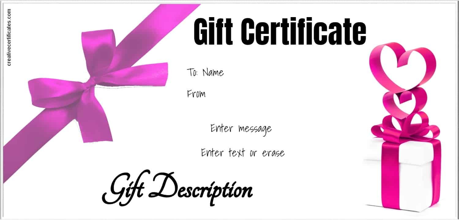 how to make an appealing gift certificate in ms word - free gift