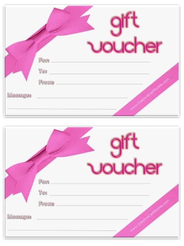 Printable Gift Vouchers Templates Free