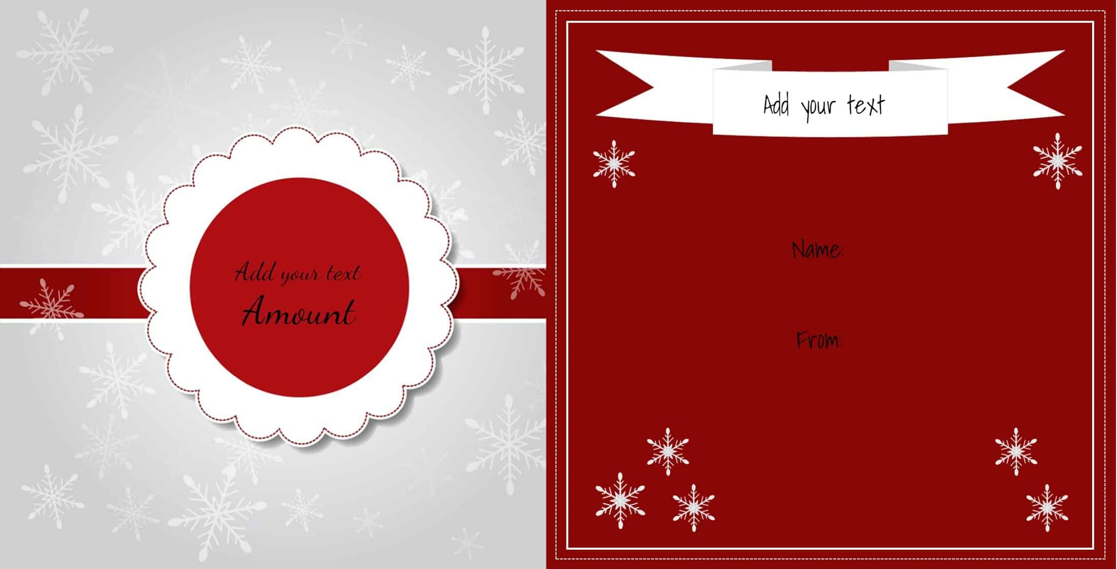 Holiday Gift Certificate Template Free Download