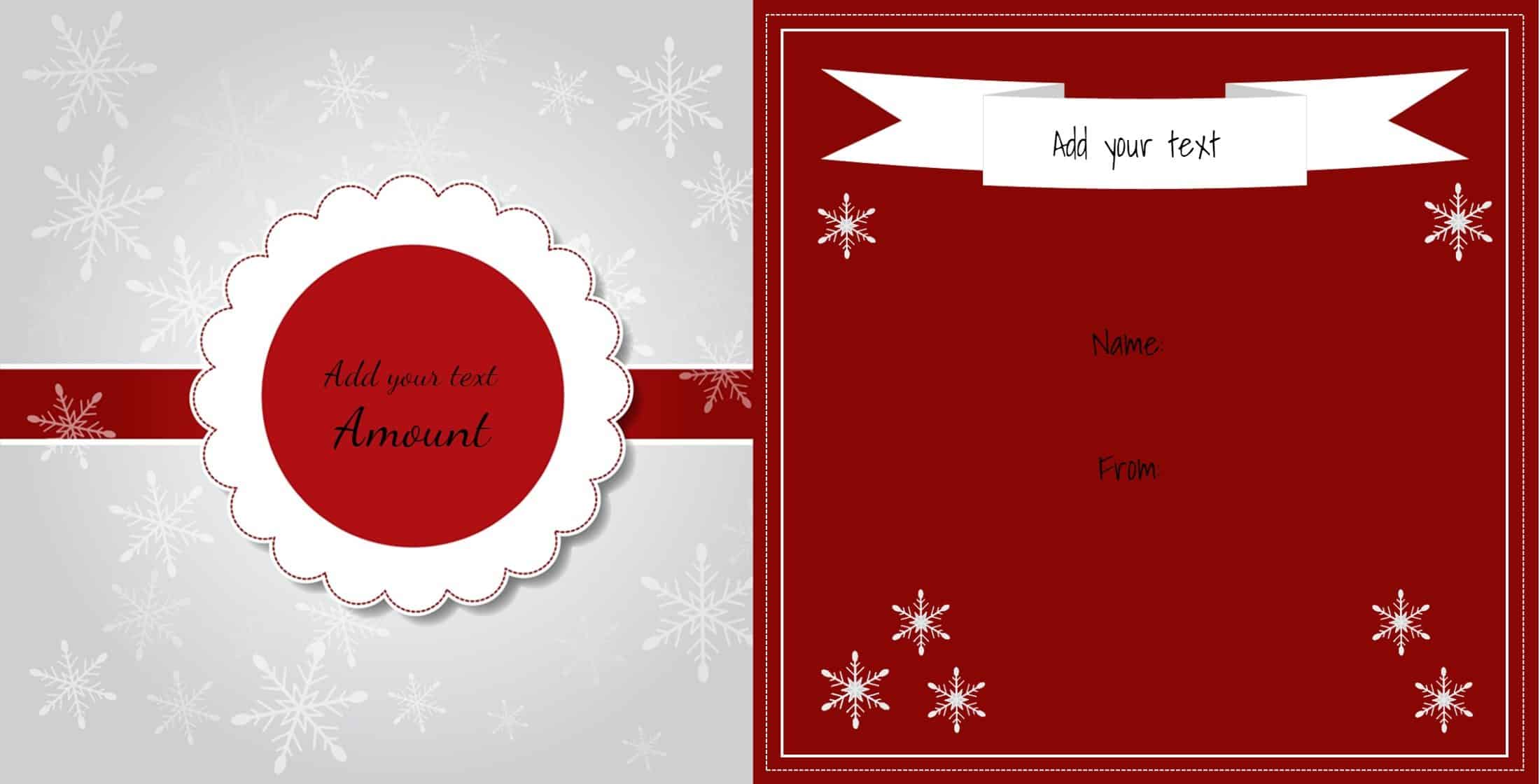 Free Christmas Gift Certificate Template Customize Online Download