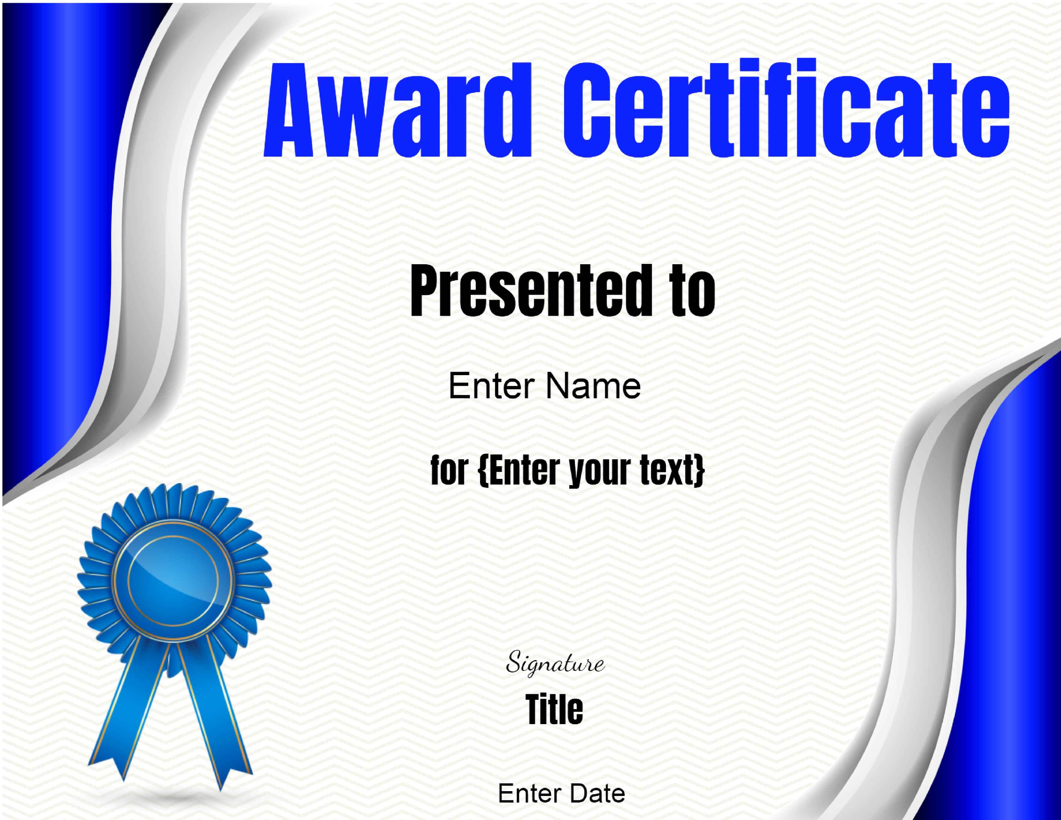 free microsoft word certificate template