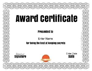 Free Customizable & Printable Funny Awards