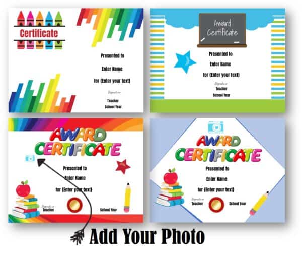 certificate template for kids