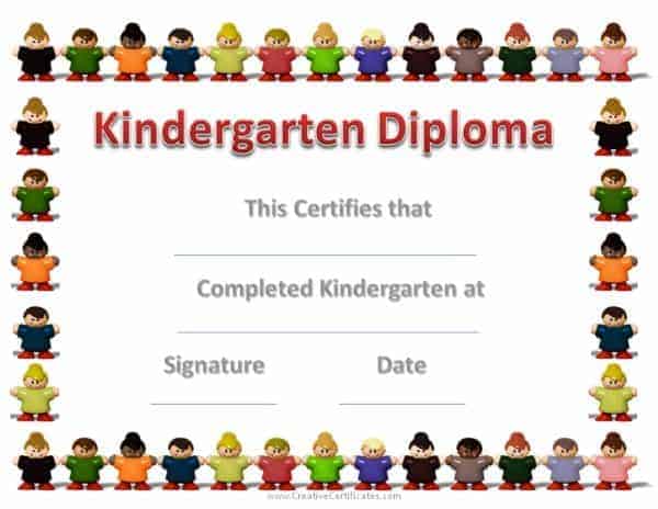 kindergarten printable diplomas free Free Custom Graduation Certificates Kindergarten