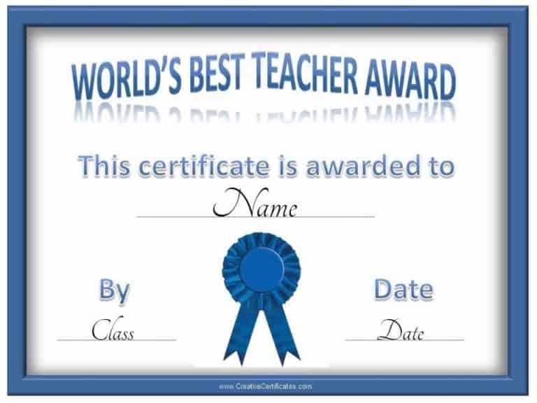 Free certificate of appreciation for teachers | Customize online