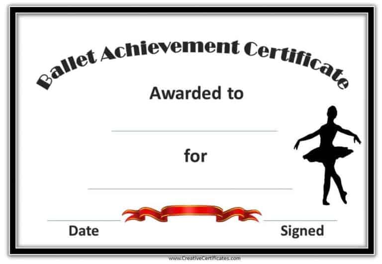 Free Dance Certificate Template - Customizable And Printable