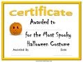 Free Halloween Costume Awards | Customize Online | Instant Download