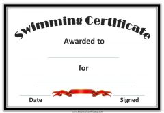 FREE Swimming Certificate Templates | Customize Online