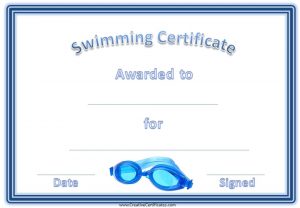 FREE Swimming Certificate Templates | Customize Online