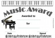 Free Editable Music Certificate Template - Free and Customizable