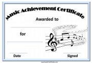 Free Editable Music Certificate Template - Free and Customizable