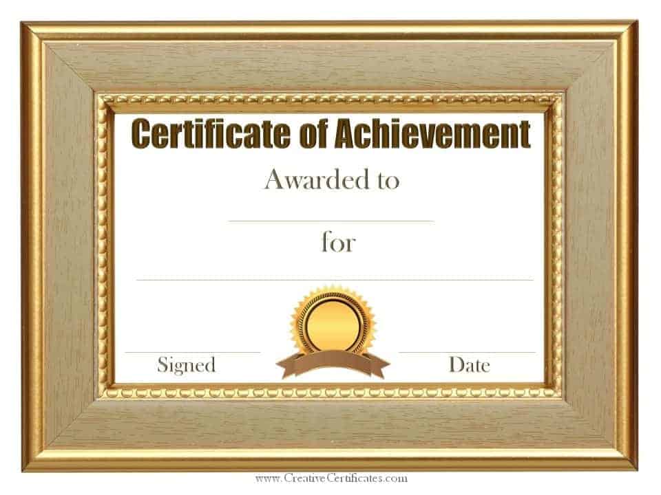 free-customizable-certificate-of-achievement