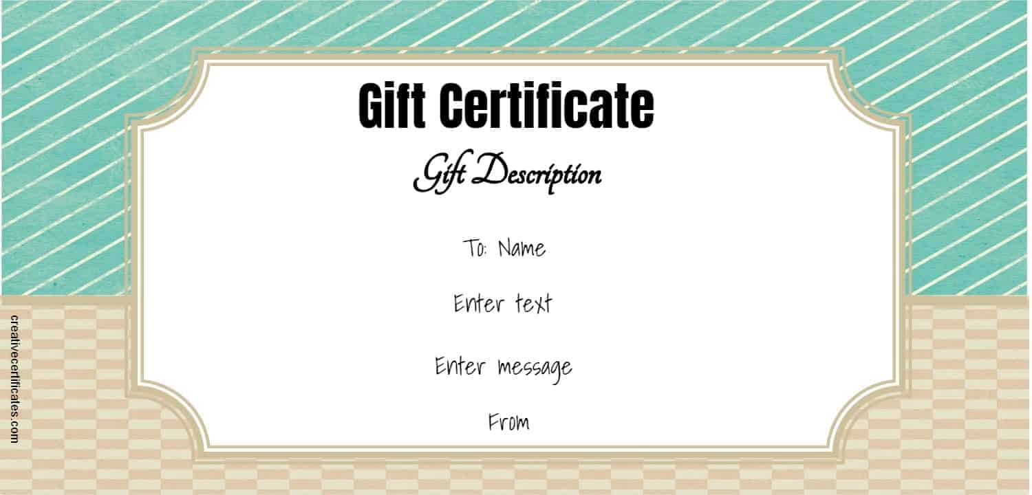 Gift Certificate Template, Editable Gift Card Template, Gift