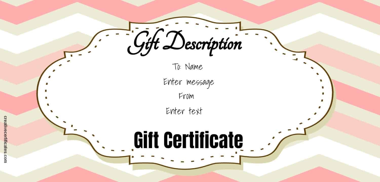 Free Gift Certificate Template Printable Certificates Workplace My