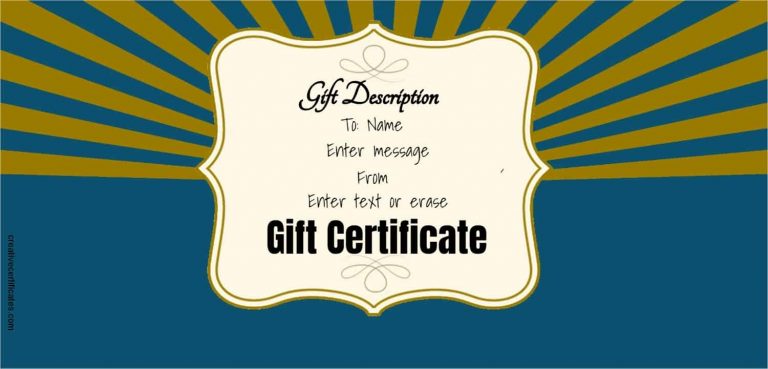 FREE Gift Certificate Template | Customize Online and Print