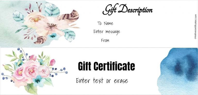 FREE Gift Certificate Template | Customize Online and Print