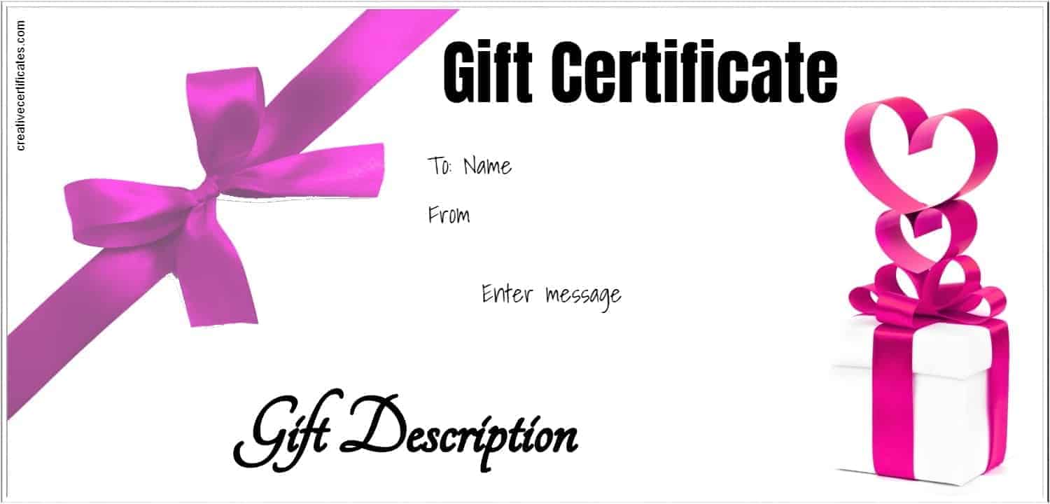 FREE Gift Certificate Template 50 Designs Customize Online And Print