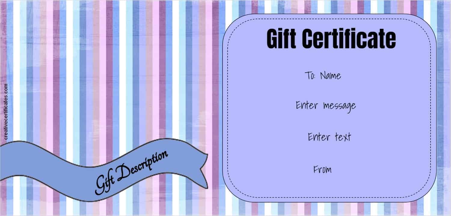Printable Gift Certificate For Birthday Free