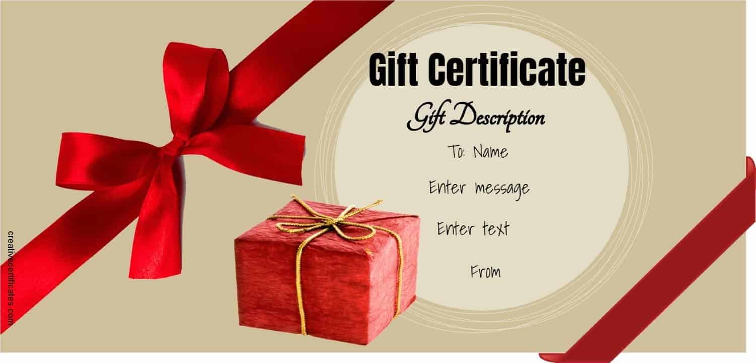 FREE Gift Certificate Template Customize Online And Print