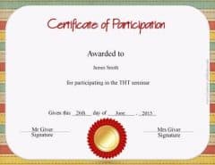 FREE Editable Certificate of Participation Template