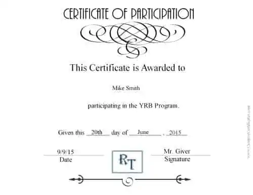 Printable award in black and white with a comapny logo