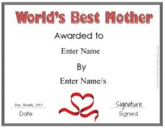 Free Mother's Day Certificate | Customize Online then Print at Home