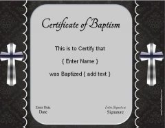 Free Printable Baptism Certificate | Customizable