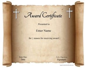 Christian Certificate Template - Customizable