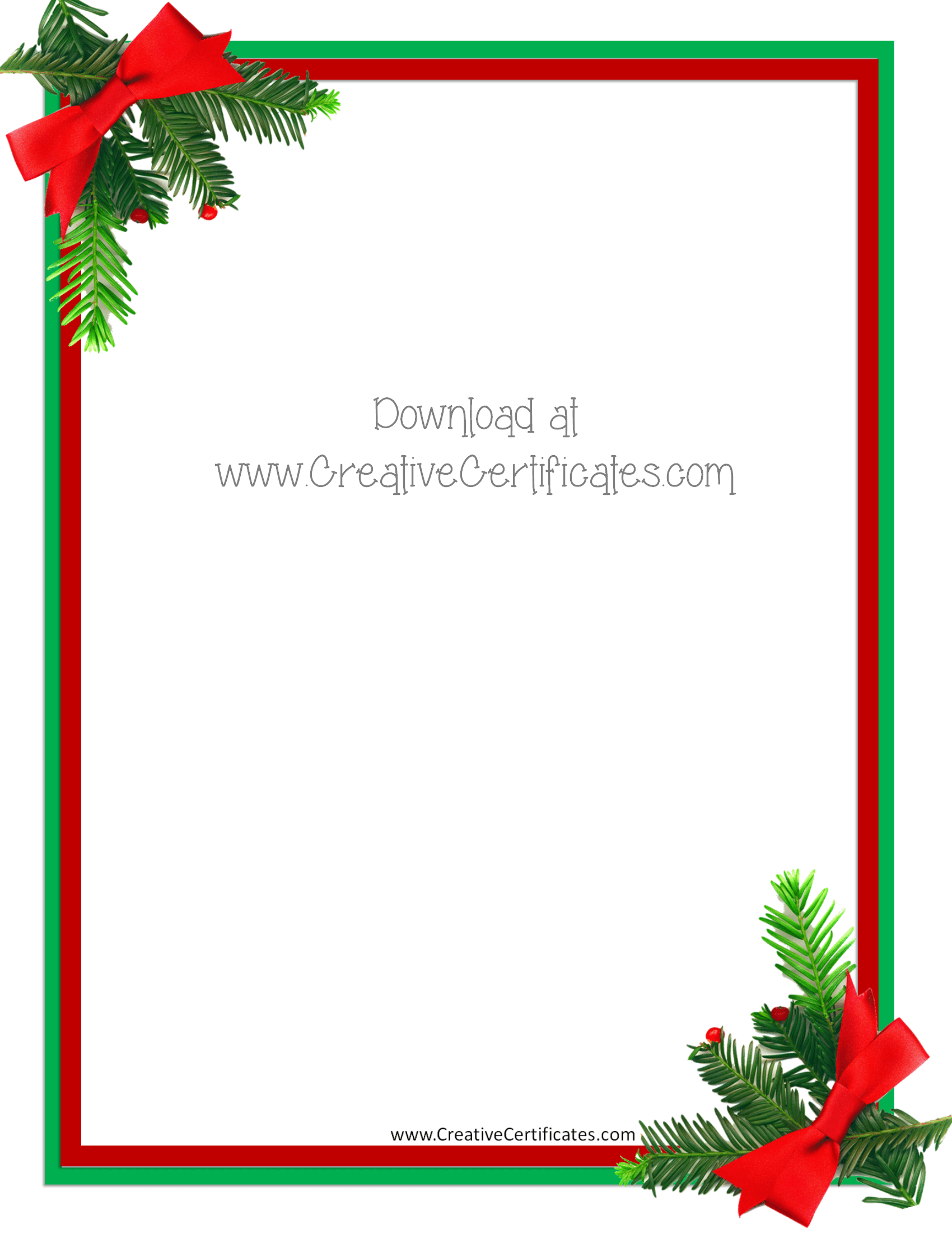 Christmas Card Free Printable Borders