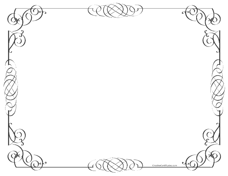 Black and White Border | Free Customizable Instant Download