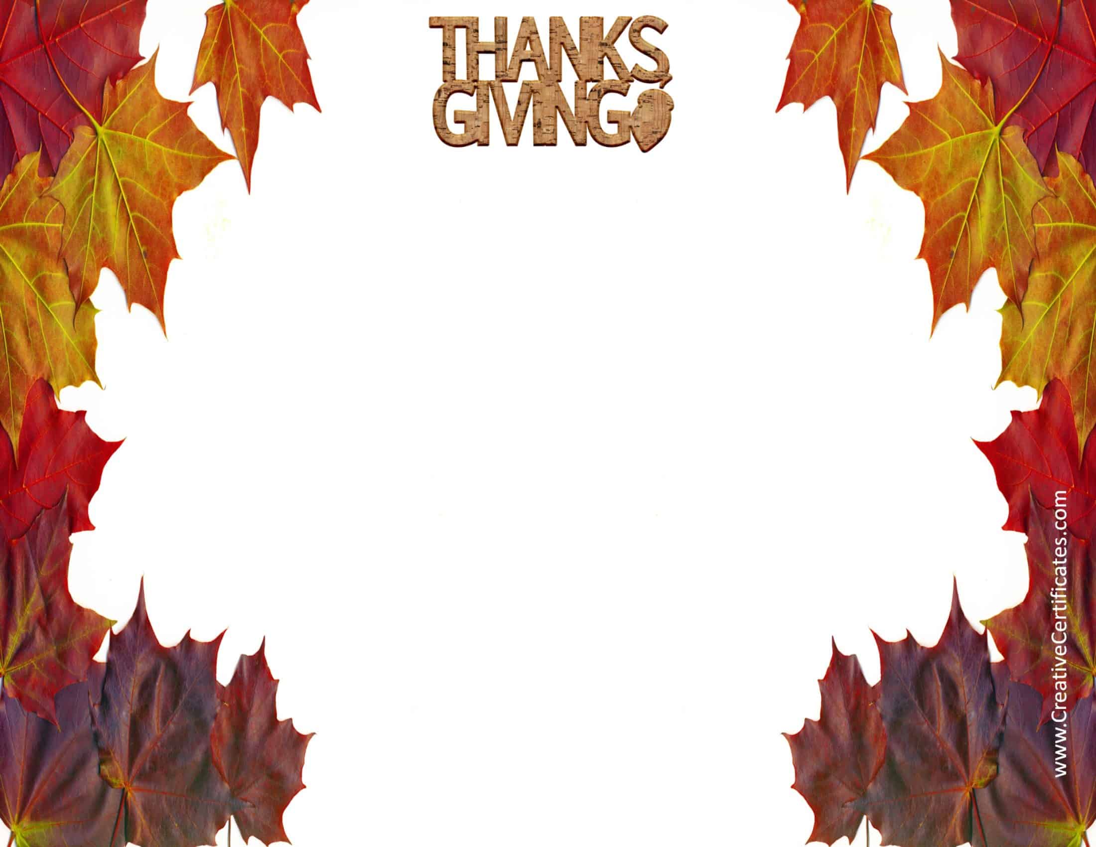 thanksgiving letter head borders