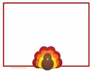 Free Thanksgiving Border Templates - Customizable & Printable