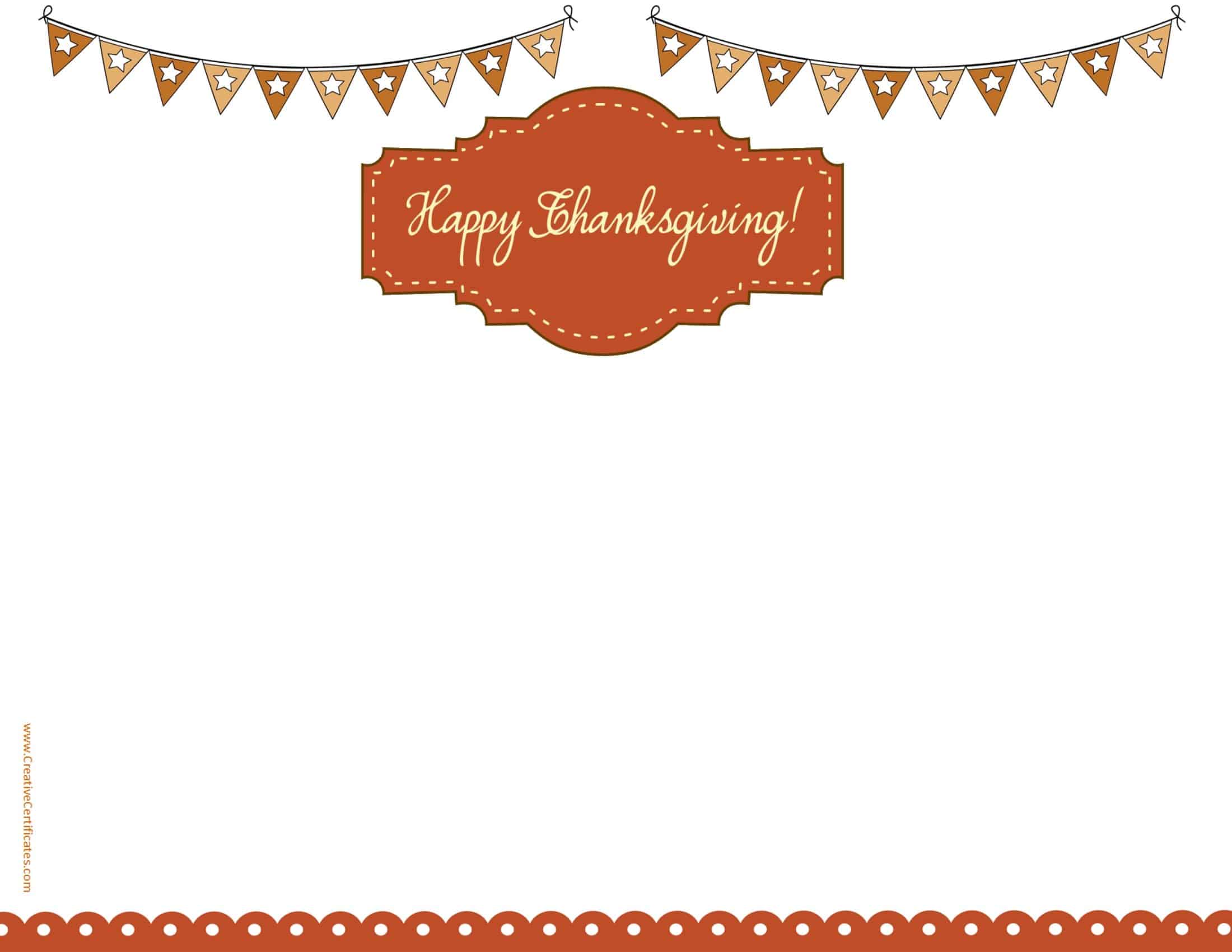 Thanksgiving Template Printable Placesetting