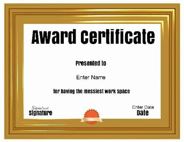 funny certificate templates