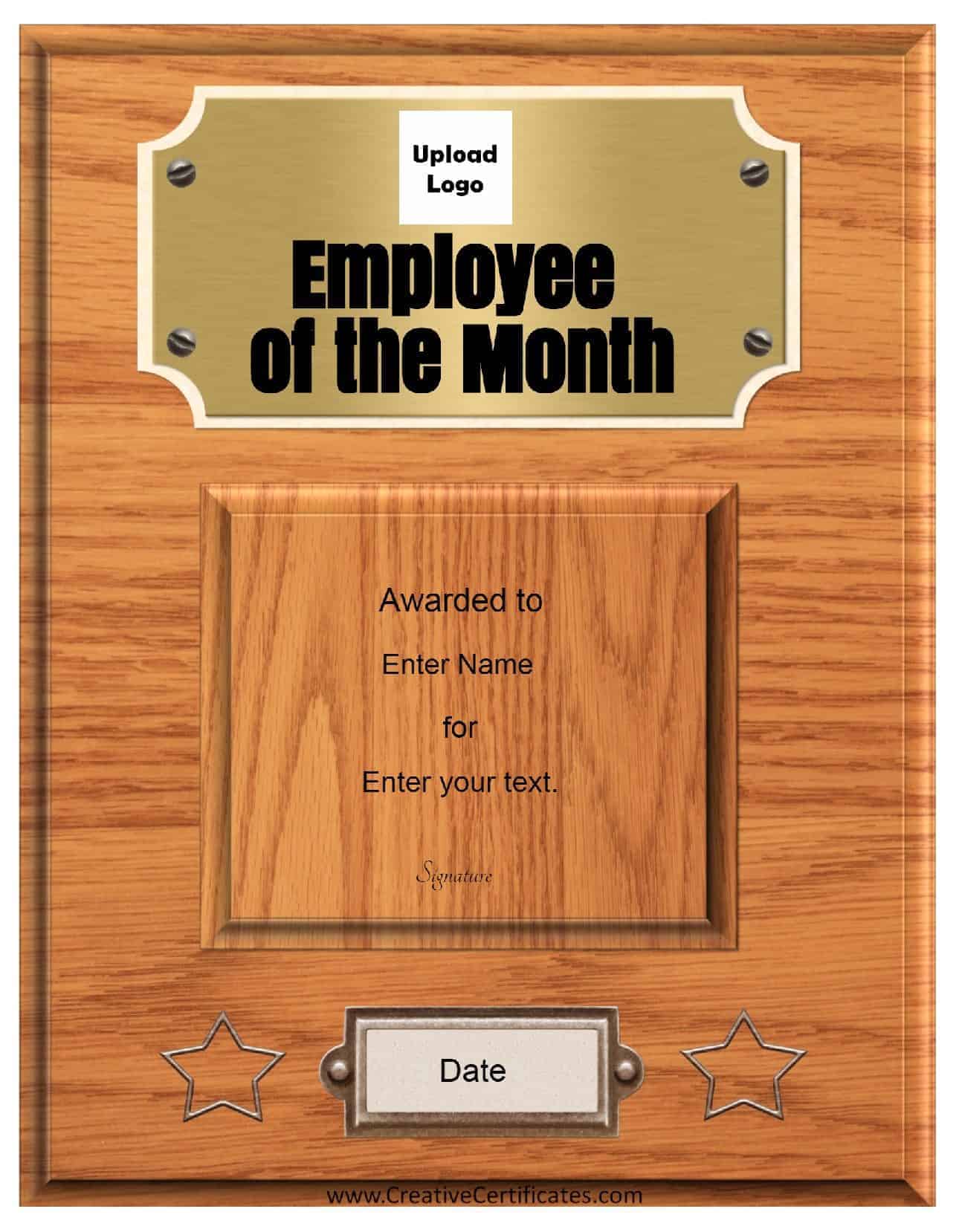 Printable Employee Of The Month Certificate 2023 Calendar Printable