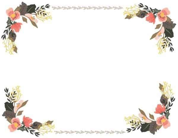 free floral borders for word documents templates