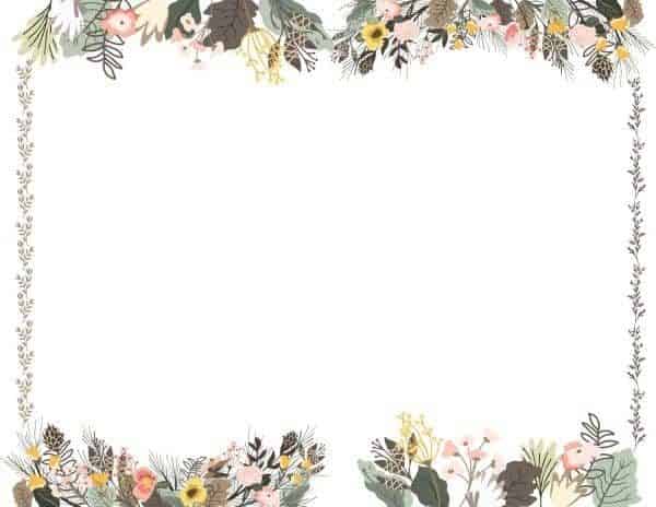 free nice page flower borders for word