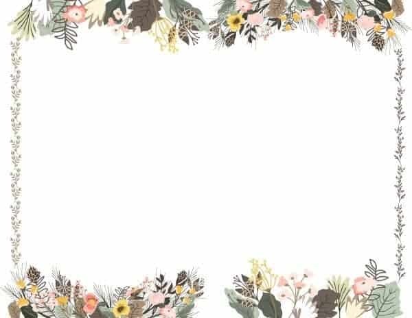 Free Printable Flower Border