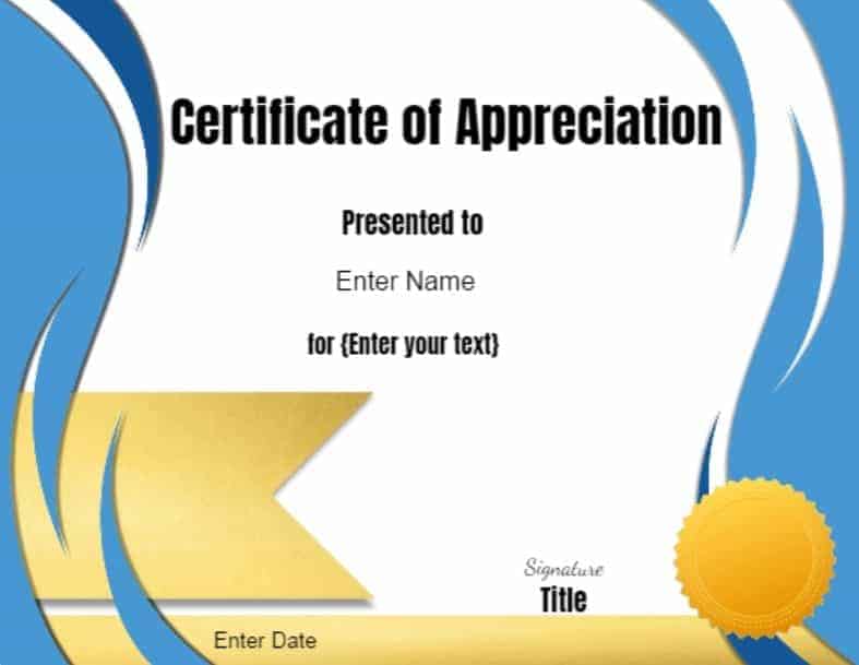 Volunteer Certificate of Appreciation | Customize Online then Print