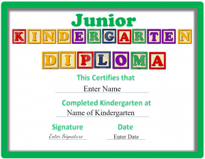 Preschool Certificates