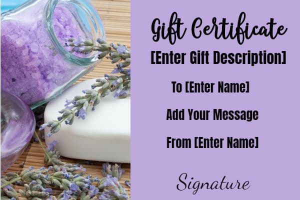 free spa gift certificate template