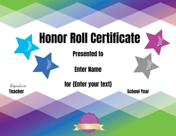 FREE Honor Roll Certificate Templates - Customize Online