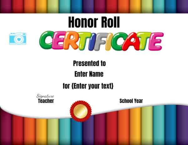 FREE Honor Roll Certificate Templates - Customize Online