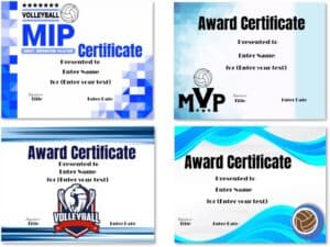 Free Volleyball Certificate Templates - Customize Online