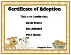 FREE Printable and Editable Dog Birth Certificate